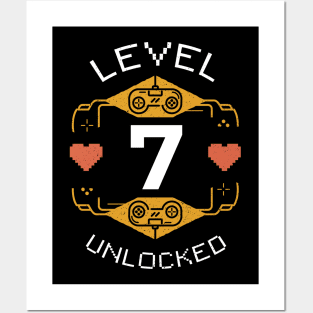 Retro Gaming Level 7 Unlocked Posters and Art